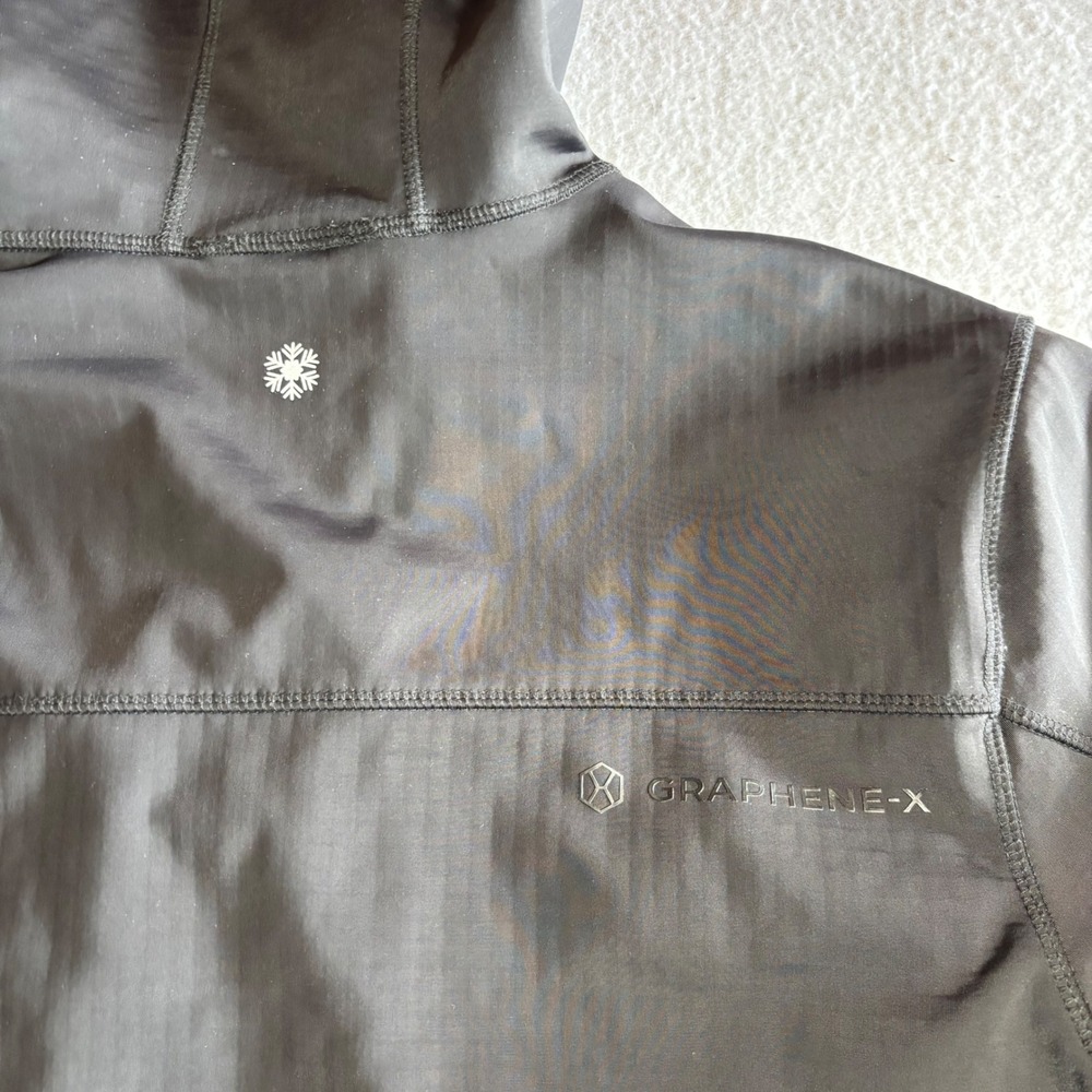 Graphene-X Hoodie-X Mens Large Black Reversible Technical Performance Jacket Zip - Picture 10 of 12